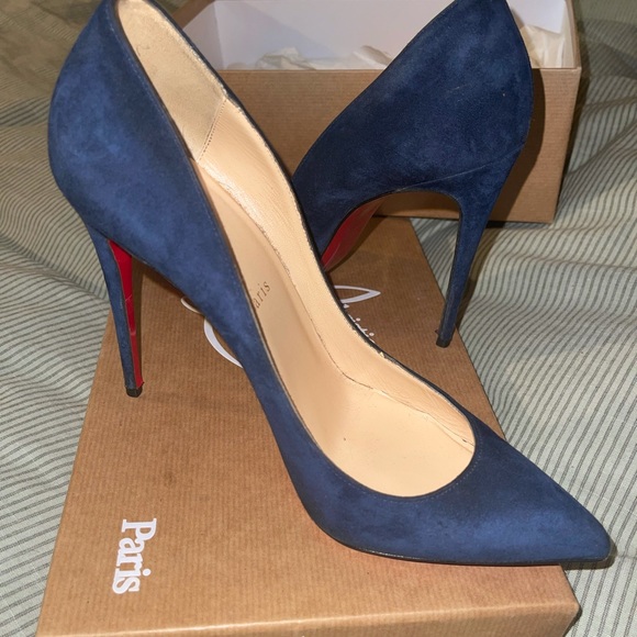 Christian Louboutin Pigalle Follies 100mm Navy - Picture 13 of 16